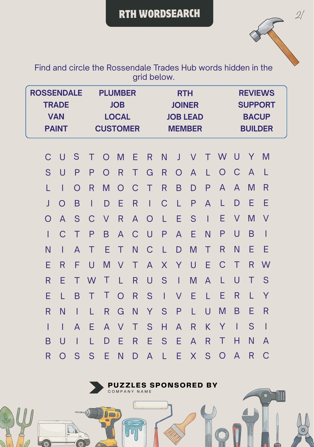 Puzzle Pages Sponsor