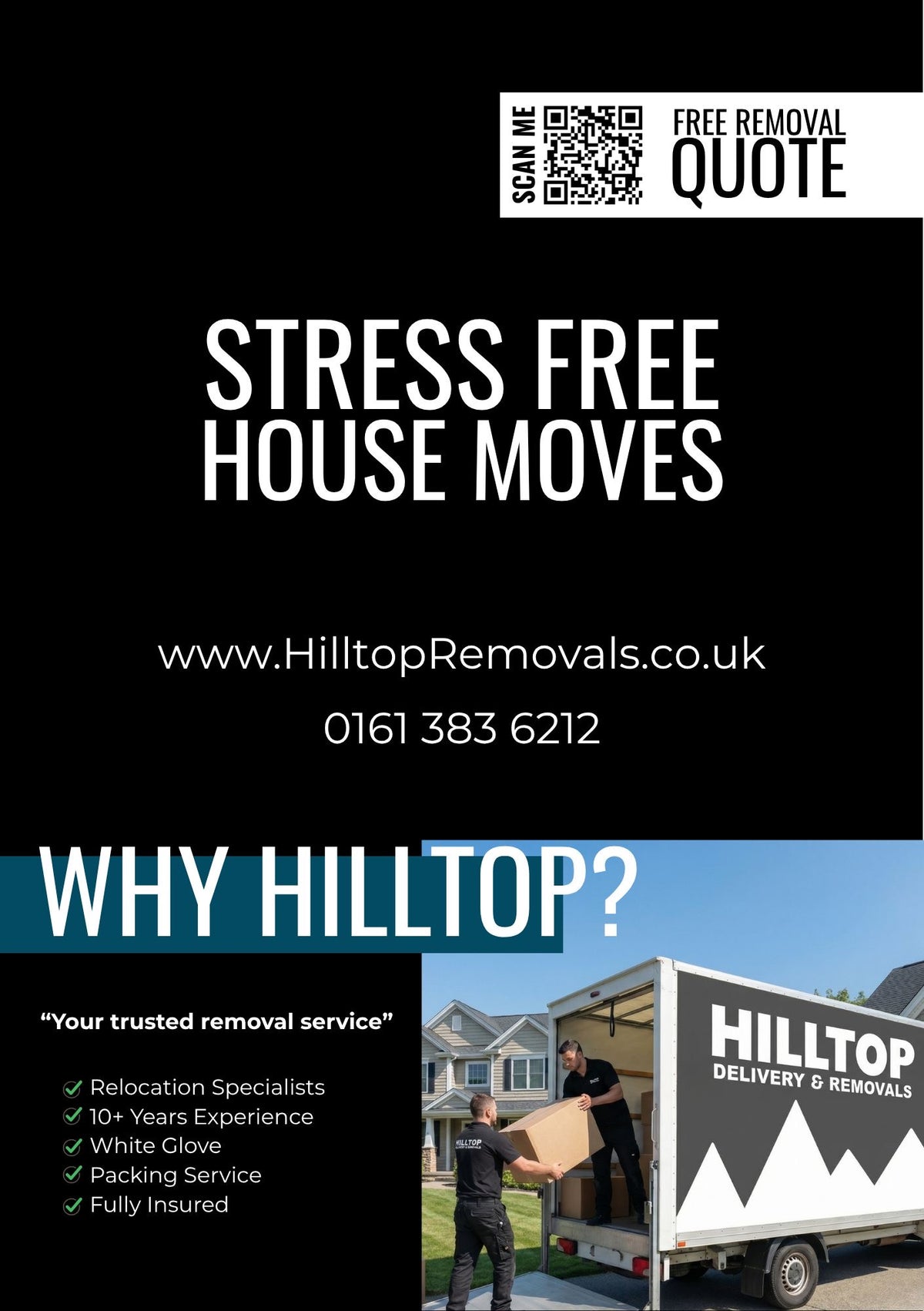 Hilltop Removals - Work Portfolio & Logo