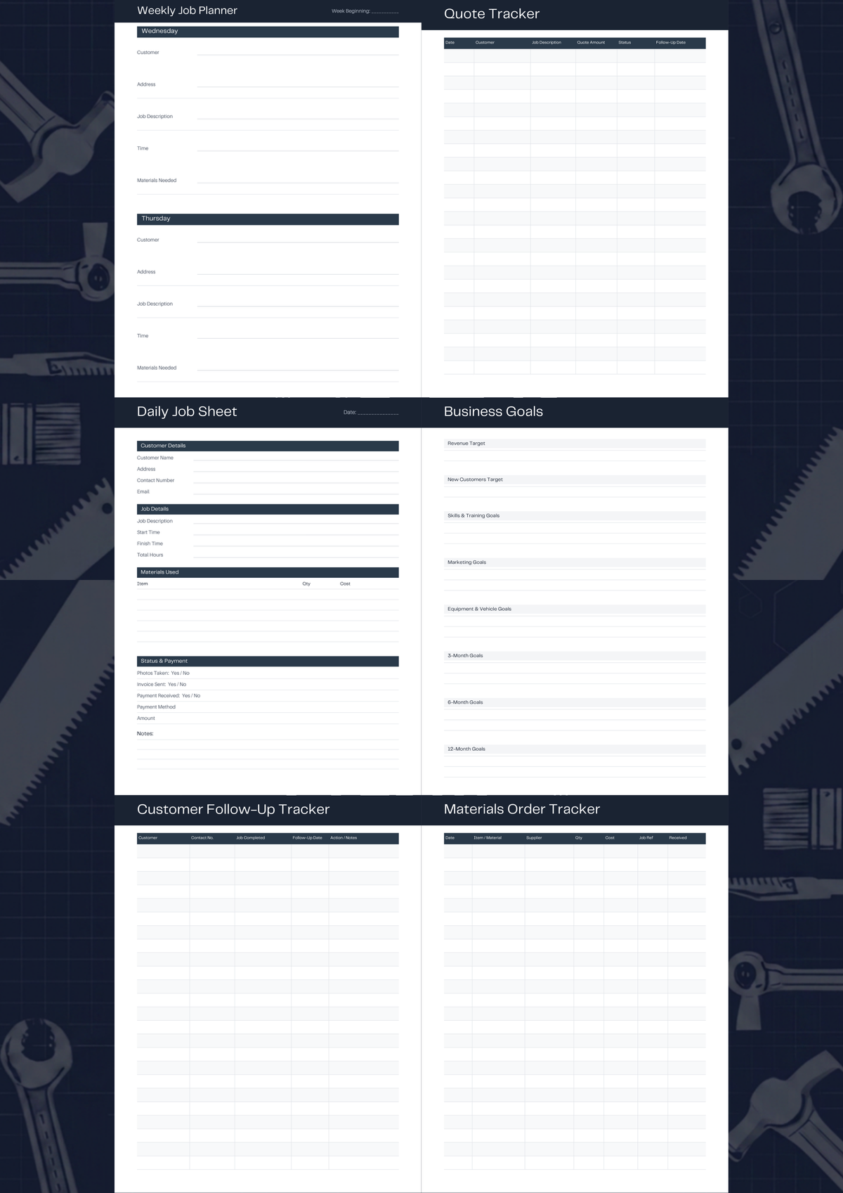 The Trades Business Planner